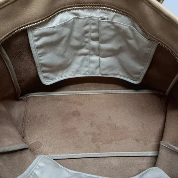 Coach East West City Tote Bag F23576 Tan Beige Saffiano Leather Shoulderbag GUC - Picture 12 of 16